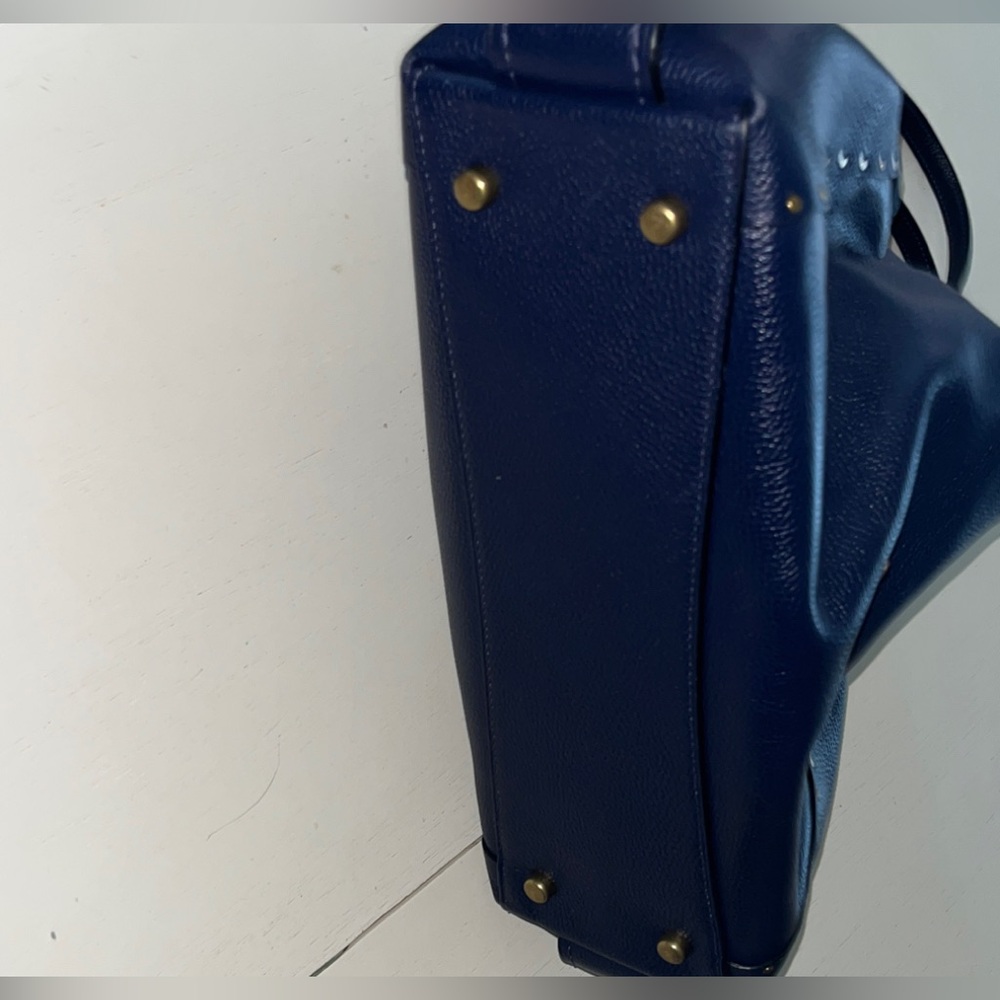 Coach Dark Blue Leather Shoulder Bag - Picture 7 of 9